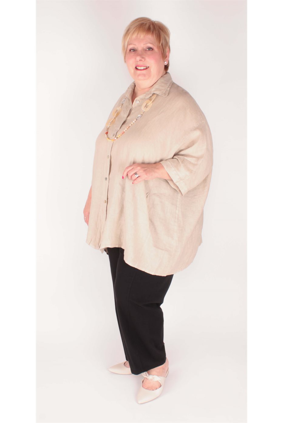 Blouse en Lin Beige